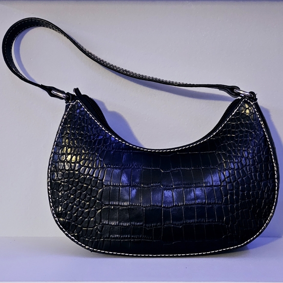 Nine West- Black Leather Sholder Bag - Picture 2 of 8